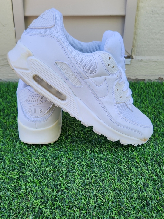 Nike Other - Nike Air Max 90 Triple White Low Top CLEAN RARE CN8490-100 Mens Size 12
